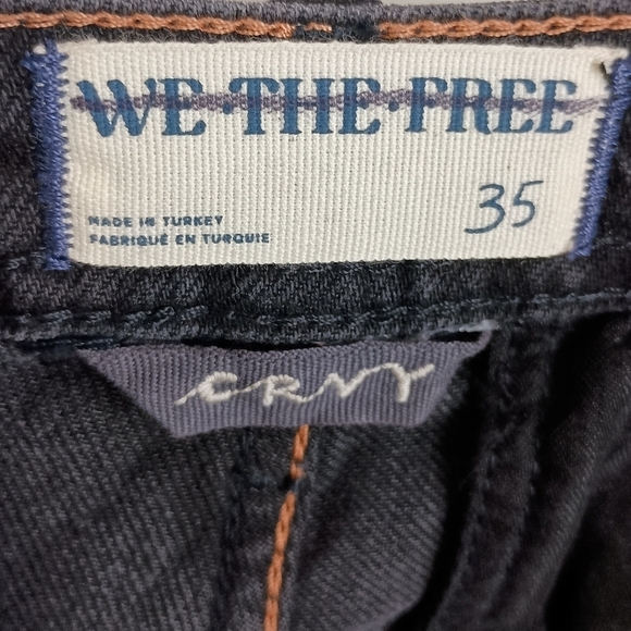 NWT Free People We The Free CRVY Mona Flare Jeans in Black Wash ✨ Size 35/20W - Picture 6 of 7